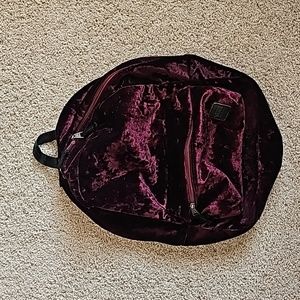 Vans burgundy velvet backpack